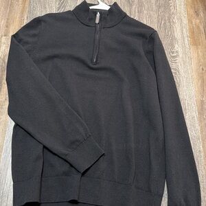 Men's Black Half-Zip Sweater